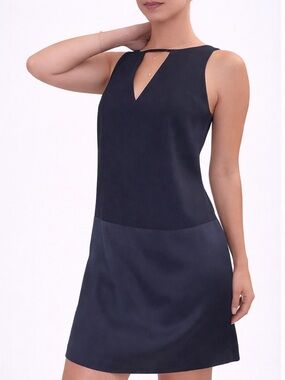 Banana Republic Navy Keyhole Shift Dress Size 0 Sleeveless Mini